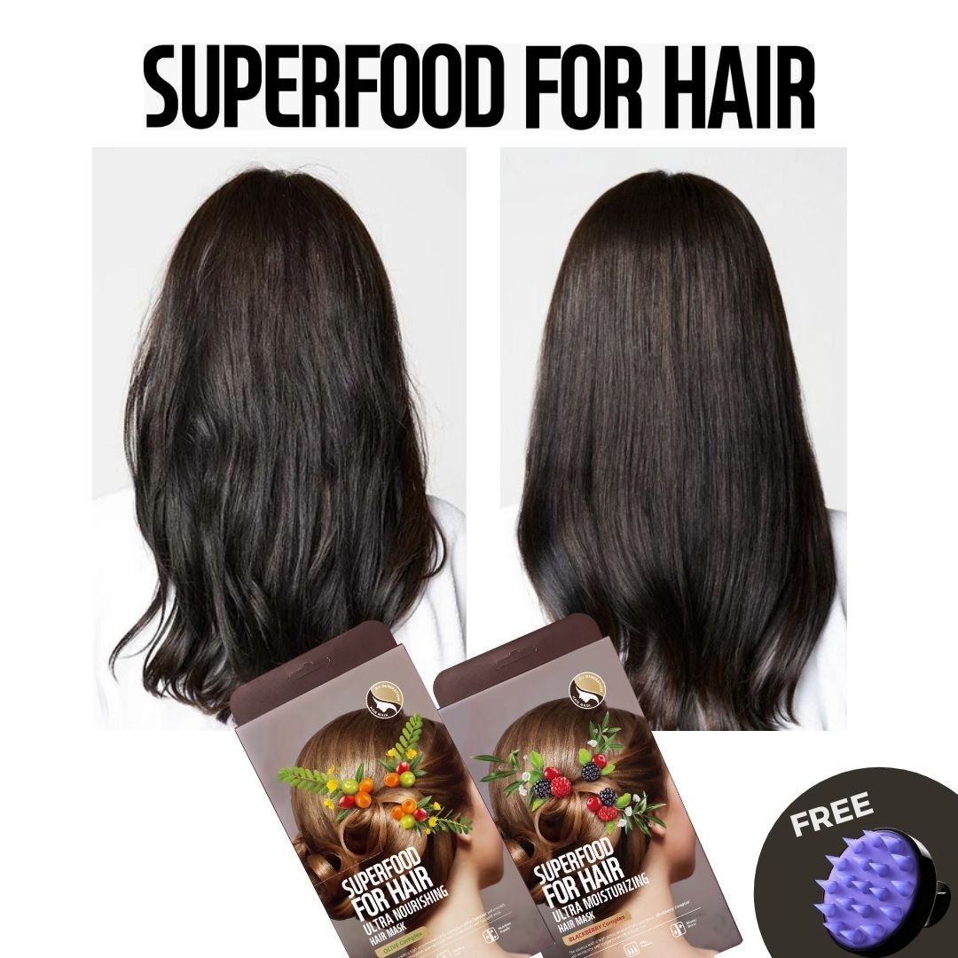 Superfood For Hair Bundle Set Blackberry + Olive Farmskin Singapore Official Store